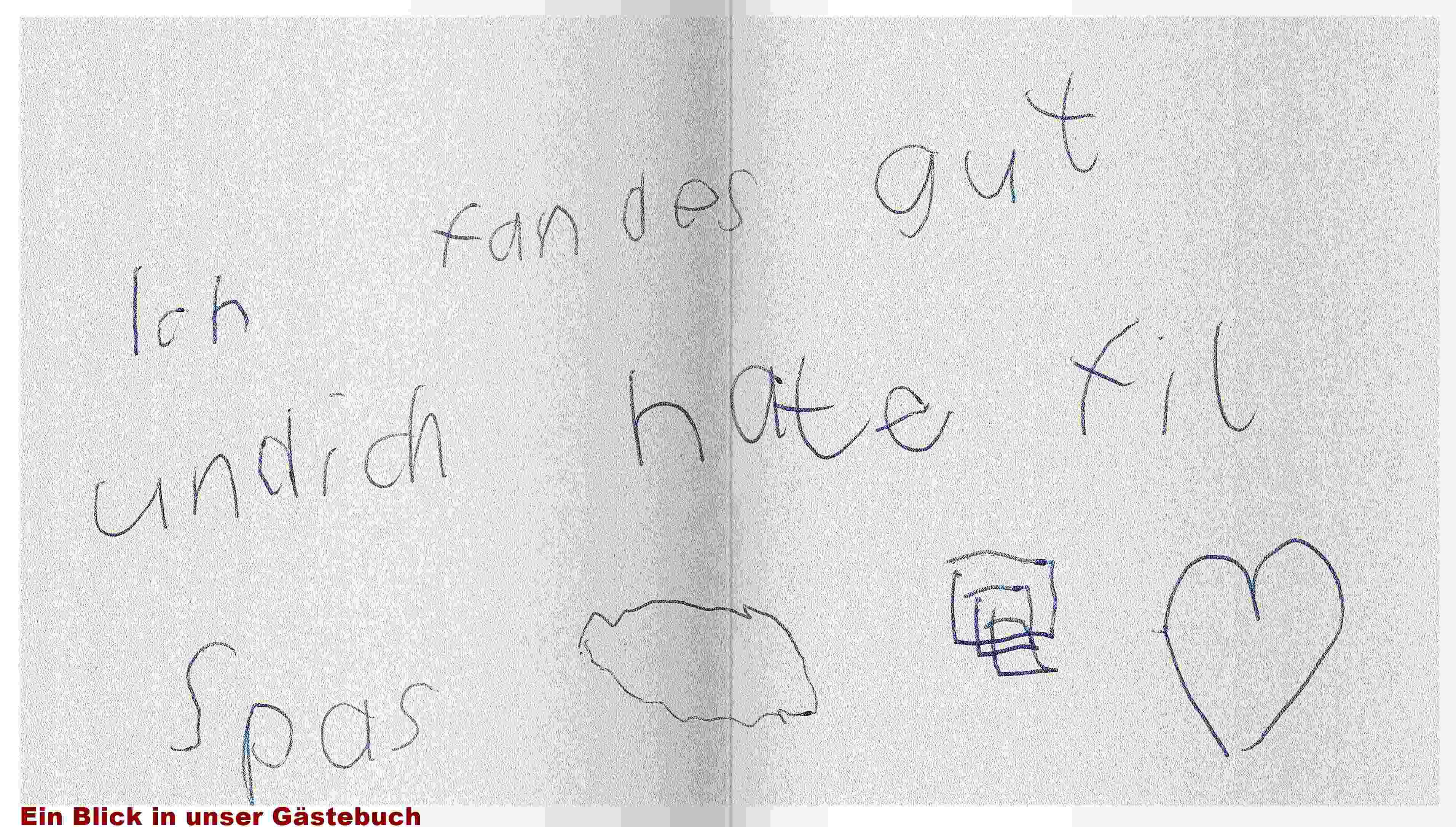 Blick in unser Gästebuch